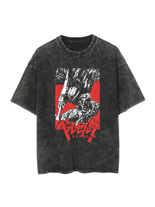 BLACK SWORDSMAN VINTAGE OVERSIZE TEE