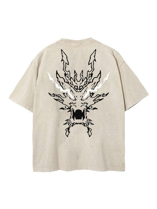 THUNDER SOUL BEIGE OVERSIZE VINTAGE TEE