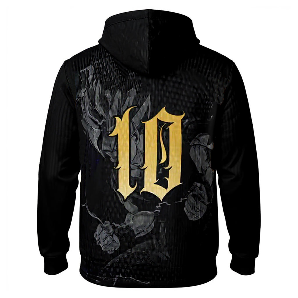 2025 Dragon Ball Vegeta Cosplay Hoodie and Pants – Black & Gold Saiyan Edition